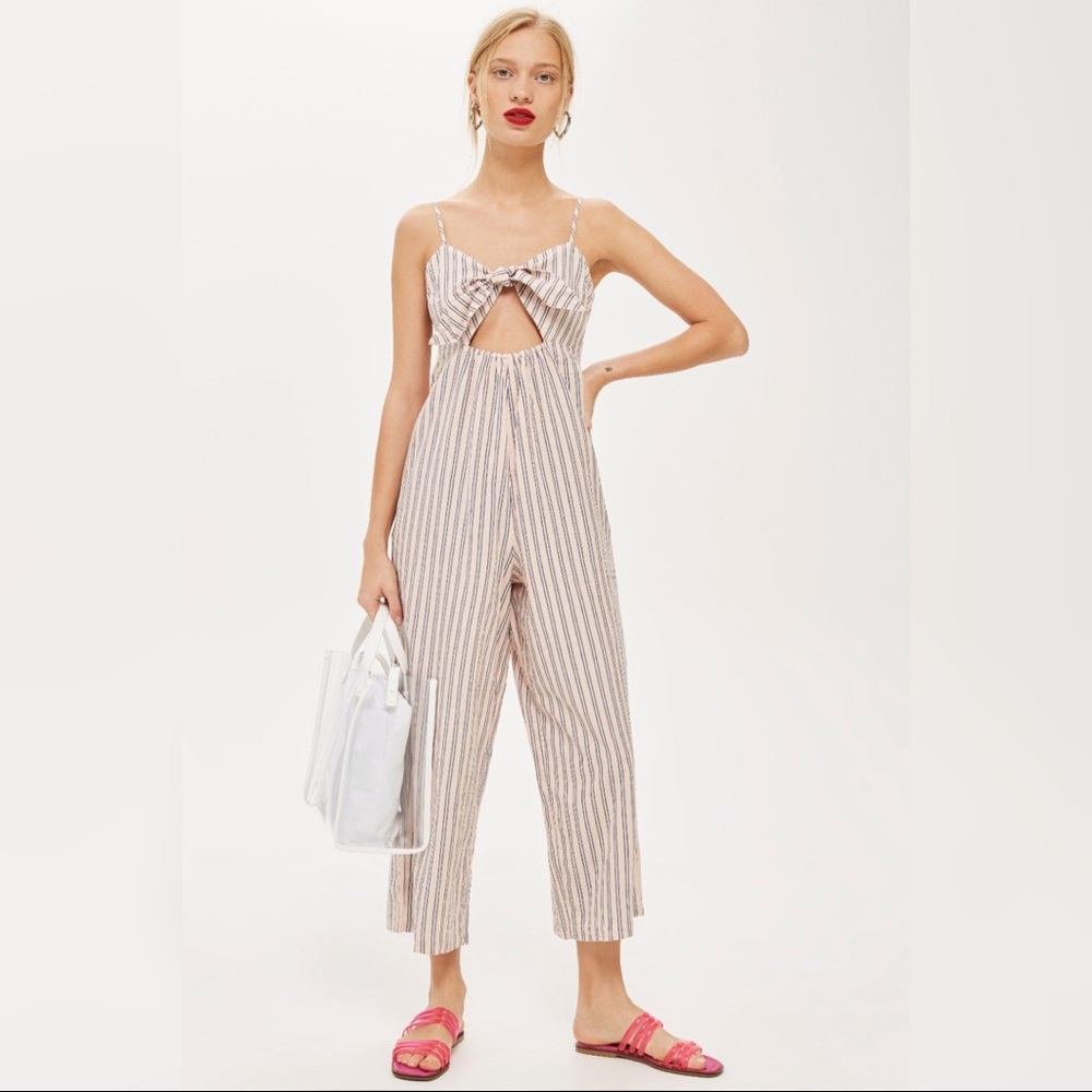 TopShop Stripe Jumpsuit